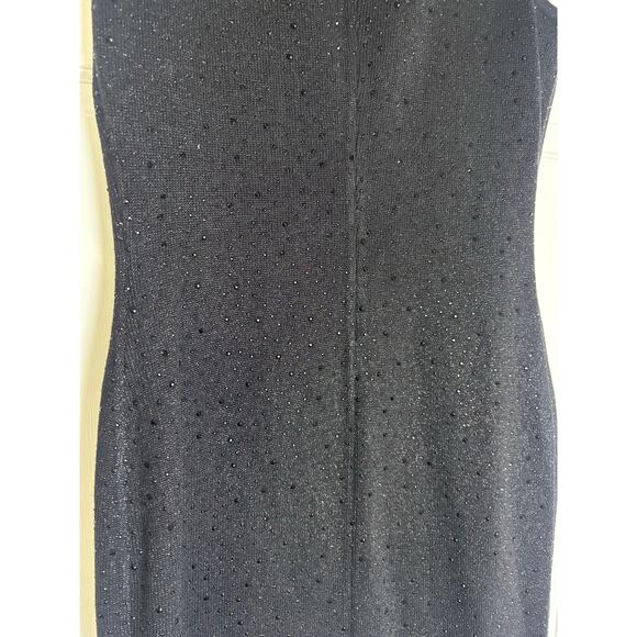 St. John Dress & Jacket Set Sz 6 Black Embellished Knit Evening Outfit - Picture 7 of 16